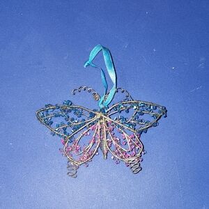 Colorful Wire Butterfly Ornament